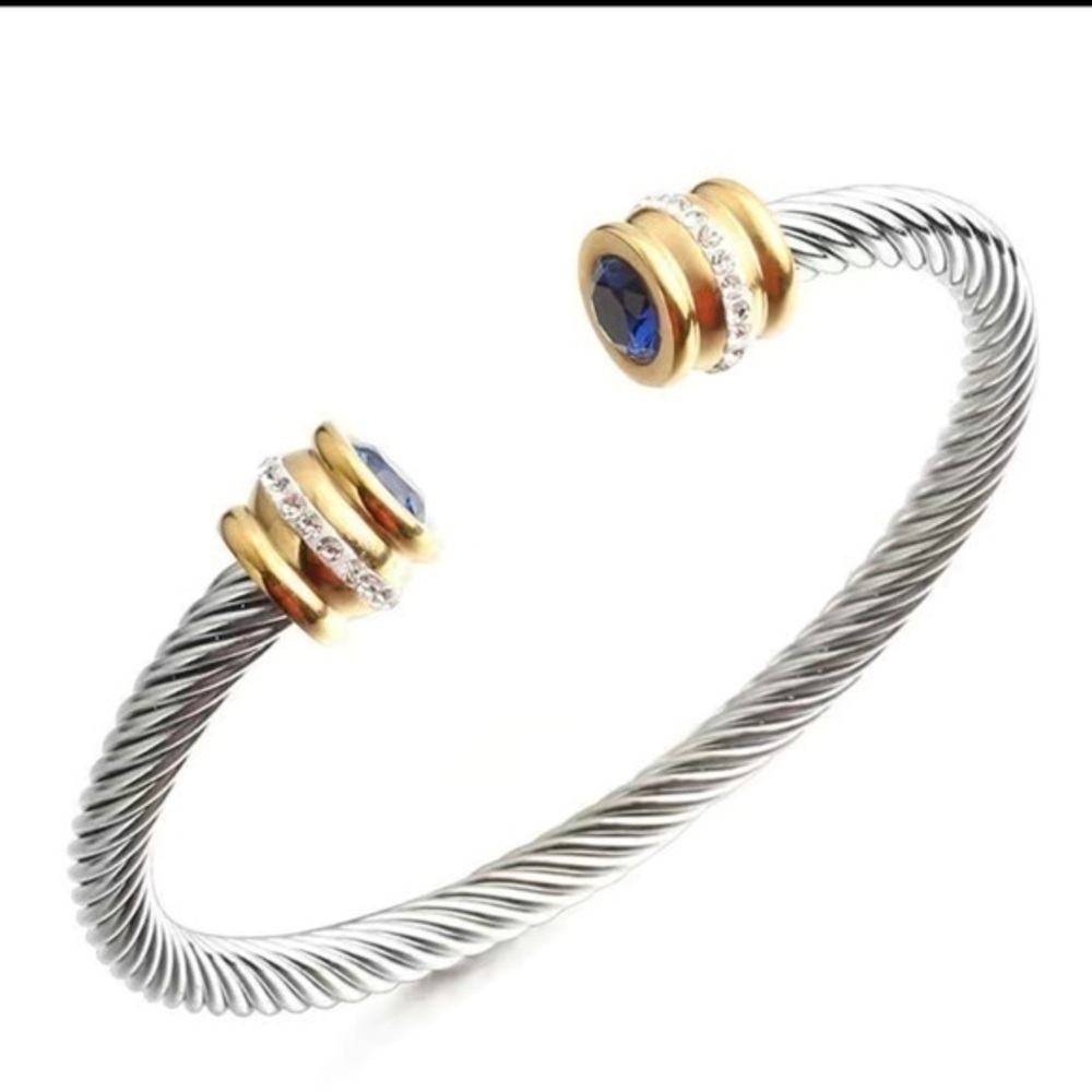 Twisted cable bracelet. Pick your birthday stone or just a pretty color.